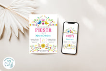 Load image into Gallery viewer, Mexican Bright Flowers Bridal Shower Fiesta Invitation Digital Template
