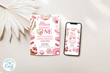 Load image into Gallery viewer, Sweet One Valentines Desserts Birthday Invitation Template
