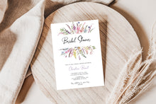 Load image into Gallery viewer, Pink Spring Wildflowers Bridal Shower Invitation Printed
